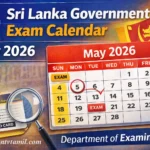 Sri Lanka Government Exam Calendar – May 2026 (Department of Examinations)